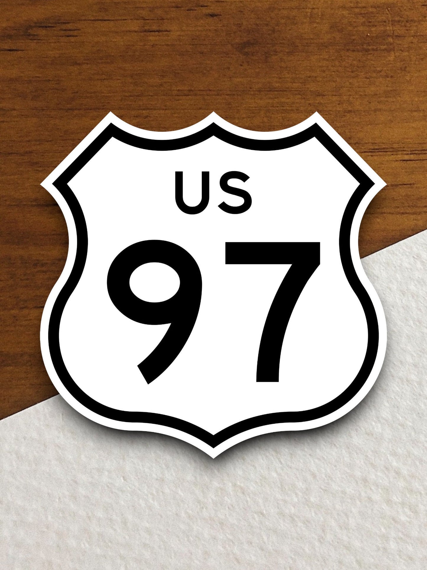 United States route 97 road sign sticker, road trip sticker, highway sign, room decor, travel sticker