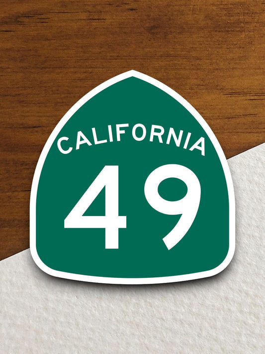 California state route 49 road sign sticker, road trip sticker, highway sign, room decor, travel sticker