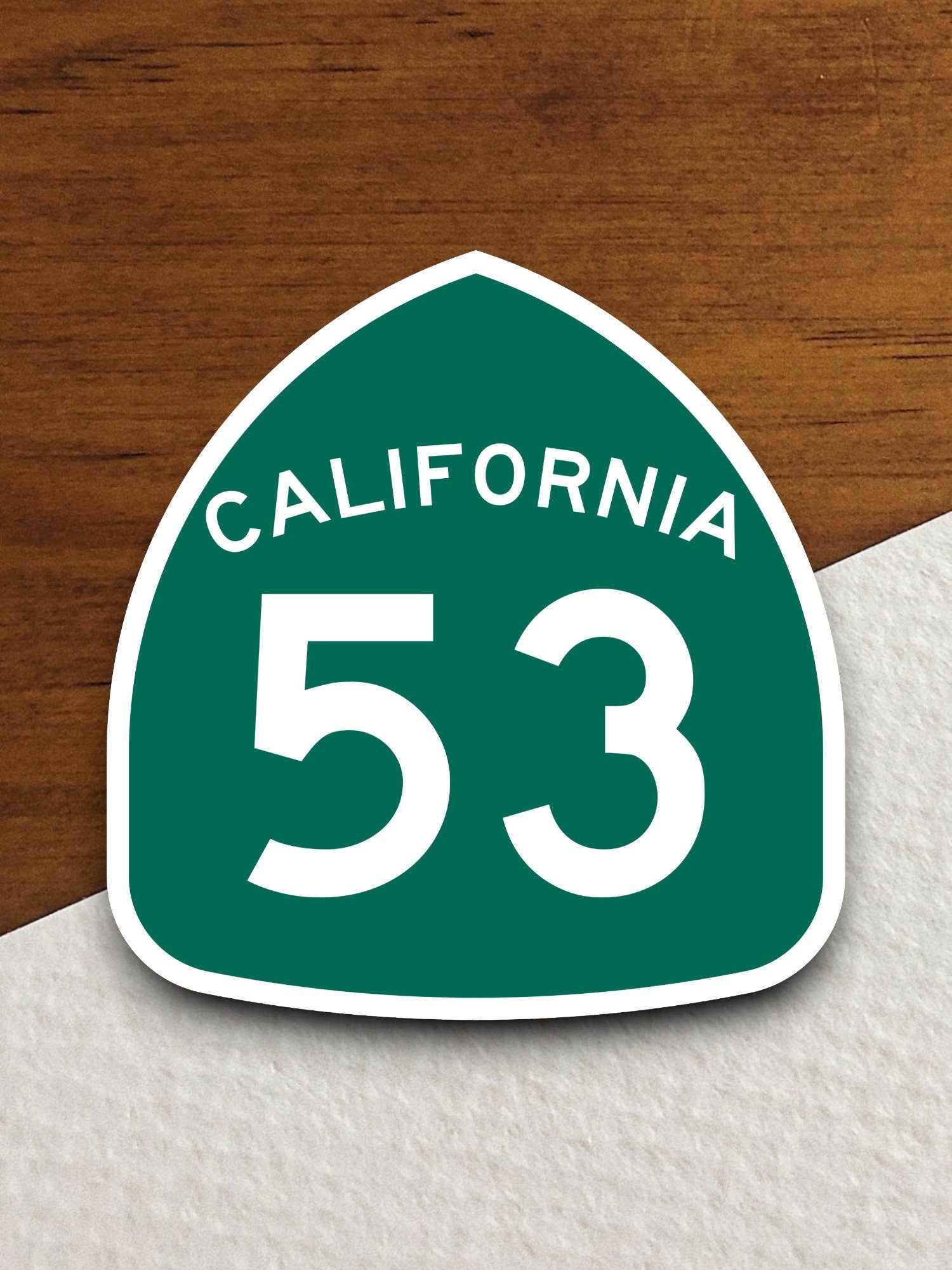 California state route 53 road sign sticker, road trip sticker, highway sign, room decor, travel sticker