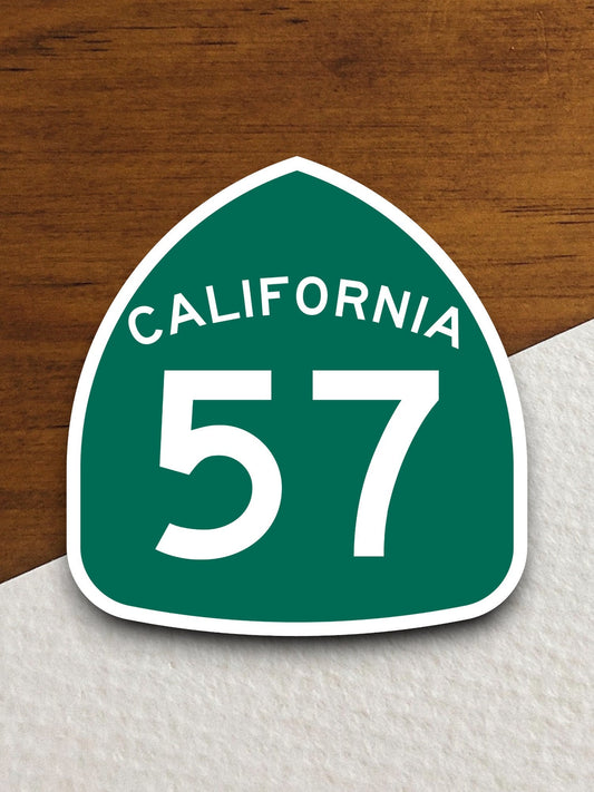 California state route 57 road sign sticker, road trip sticker, highway sign, room decor, travel sticker