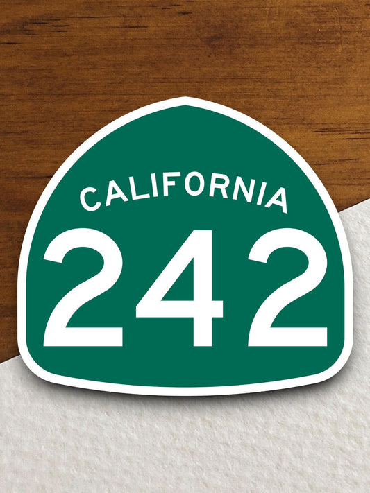 California state route 242 road sign sticker, road trip sticker, highway sign, room decor, travel sticker