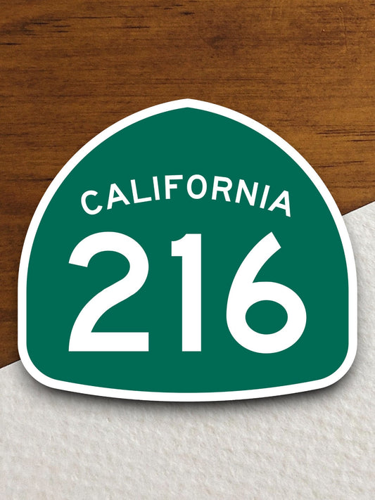 California state route 216 road sign sticker, road trip sticker, highway sign, room decor, travel sticker