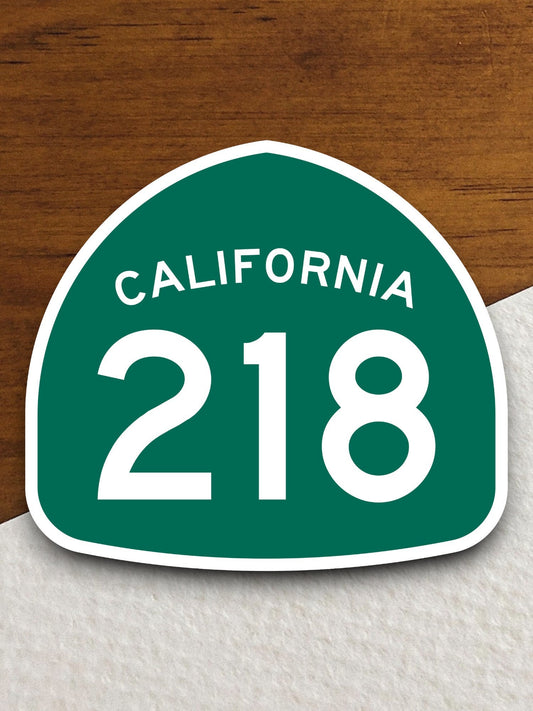 California state route 218 road sign sticker, road trip sticker, highway sign, room decor, travel sticker