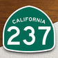 California state route 237 road sign sticker, road trip sticker, highway sign, room decor, travel sticker