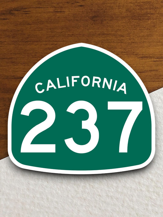 California state route 237 road sign sticker, road trip sticker, highway sign, room decor, travel sticker