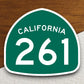 California state route 261 road sign sticker, road trip sticker, highway sign, room decor, travel sticker