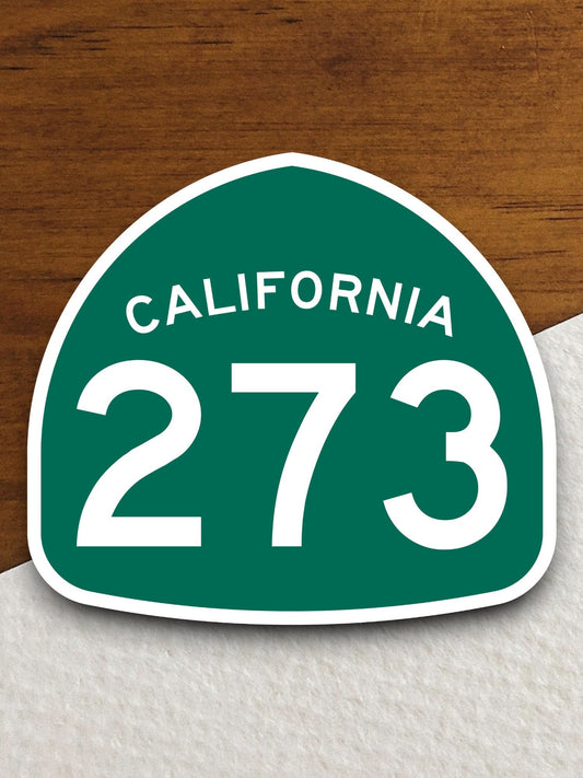 California state route 273 road sign sticker, road trip sticker, highway sign, room decor, travel sticker