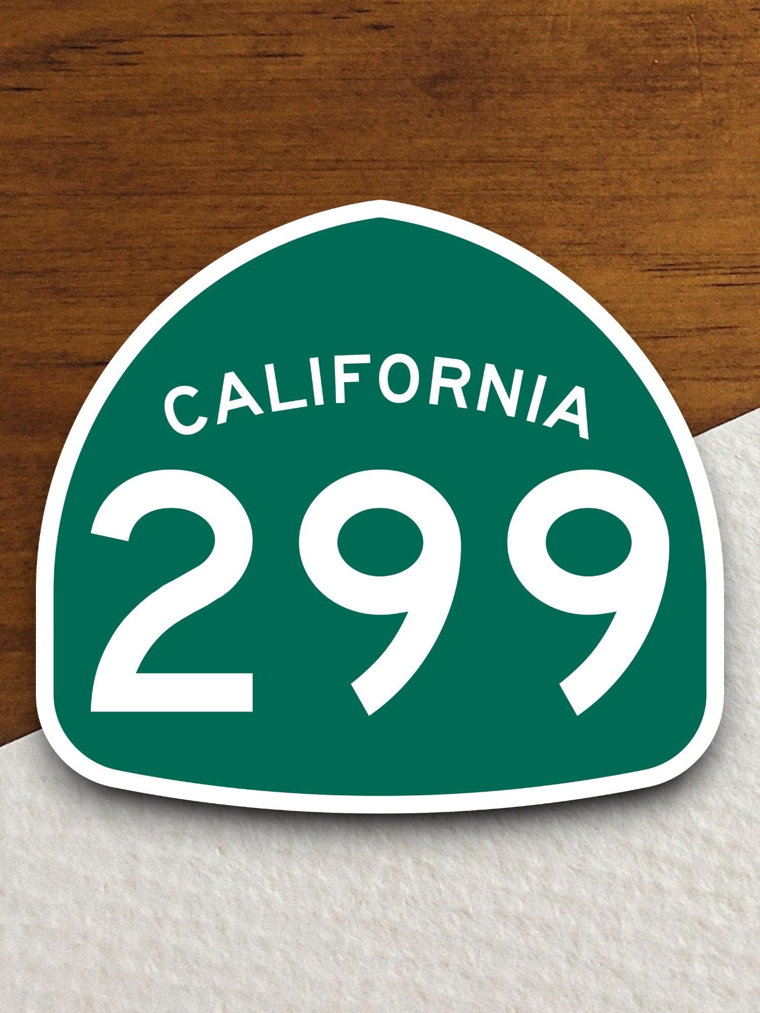 California state route 299 road sign sticker, road trip sticker, highway sign, room decor, travel sticker