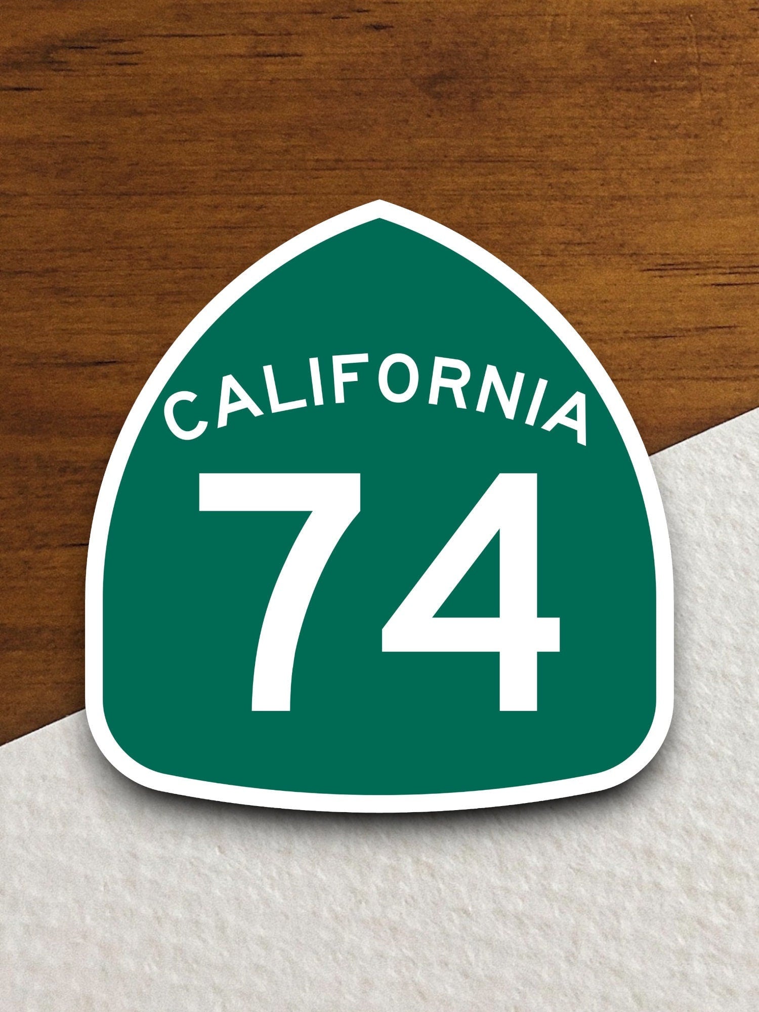 California state route 74 road sign sticker, road trip sticker, highway sign, room decor, travel sticker