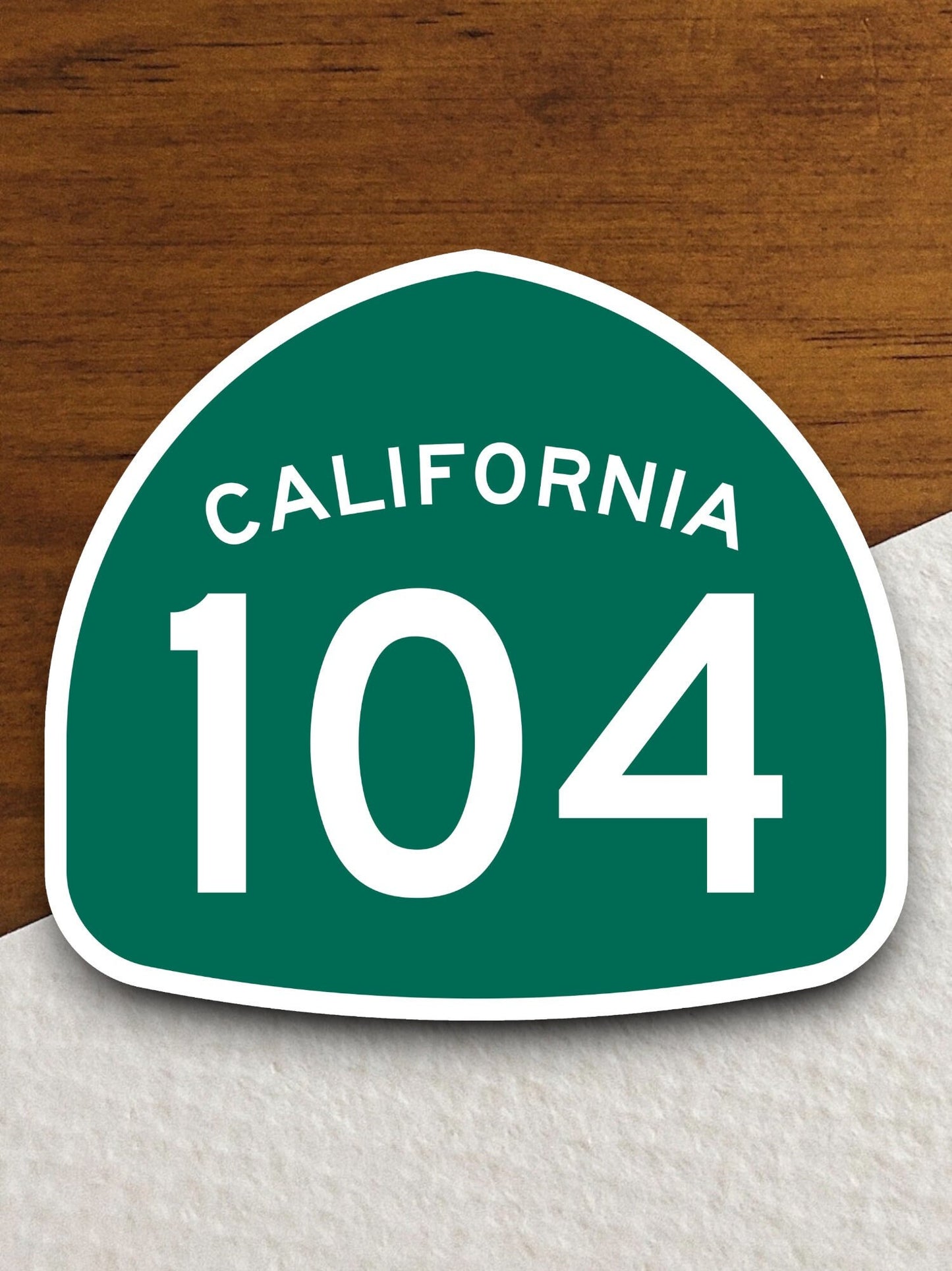 California state route 104 road sign sticker, road trip sticker, highway sign, room decor, travel sticker