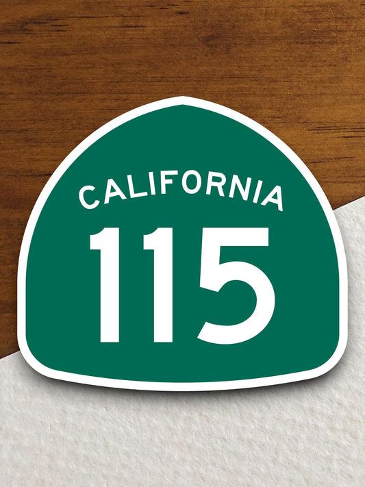 California state route 115 road sign sticker, road trip sticker, highway sign, room decor, travel sticker