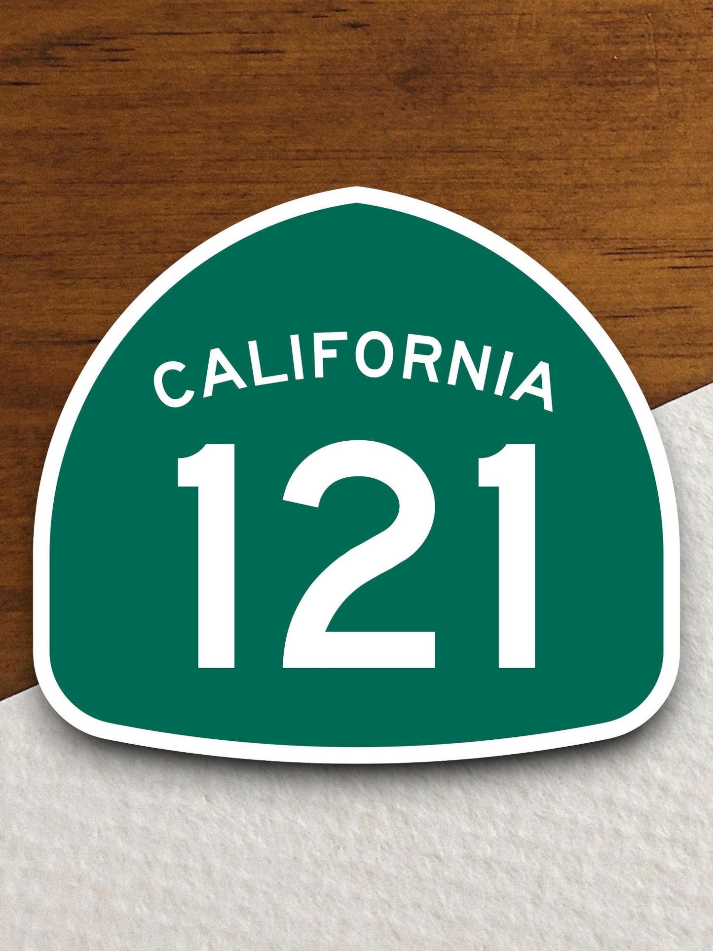 California state route 121 road sign sticker, road trip sticker, highway sign, room decor, travel sticker