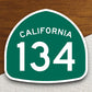 California state route 134 road sign sticker, road trip sticker, highway sign, room decor, travel sticker