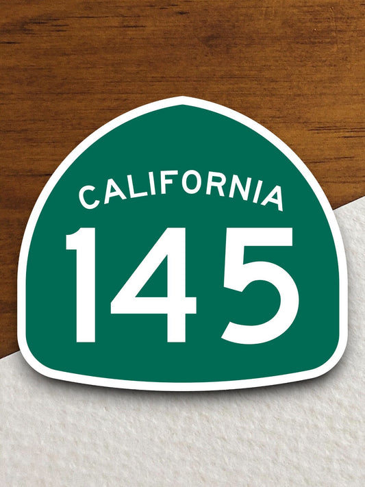 California state route 145 road sign sticker, road trip sticker, highway sign, room decor, travel sticker