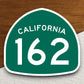 California state route 162 road sign sticker, road trip sticker, highway sign, room decor, travel sticker