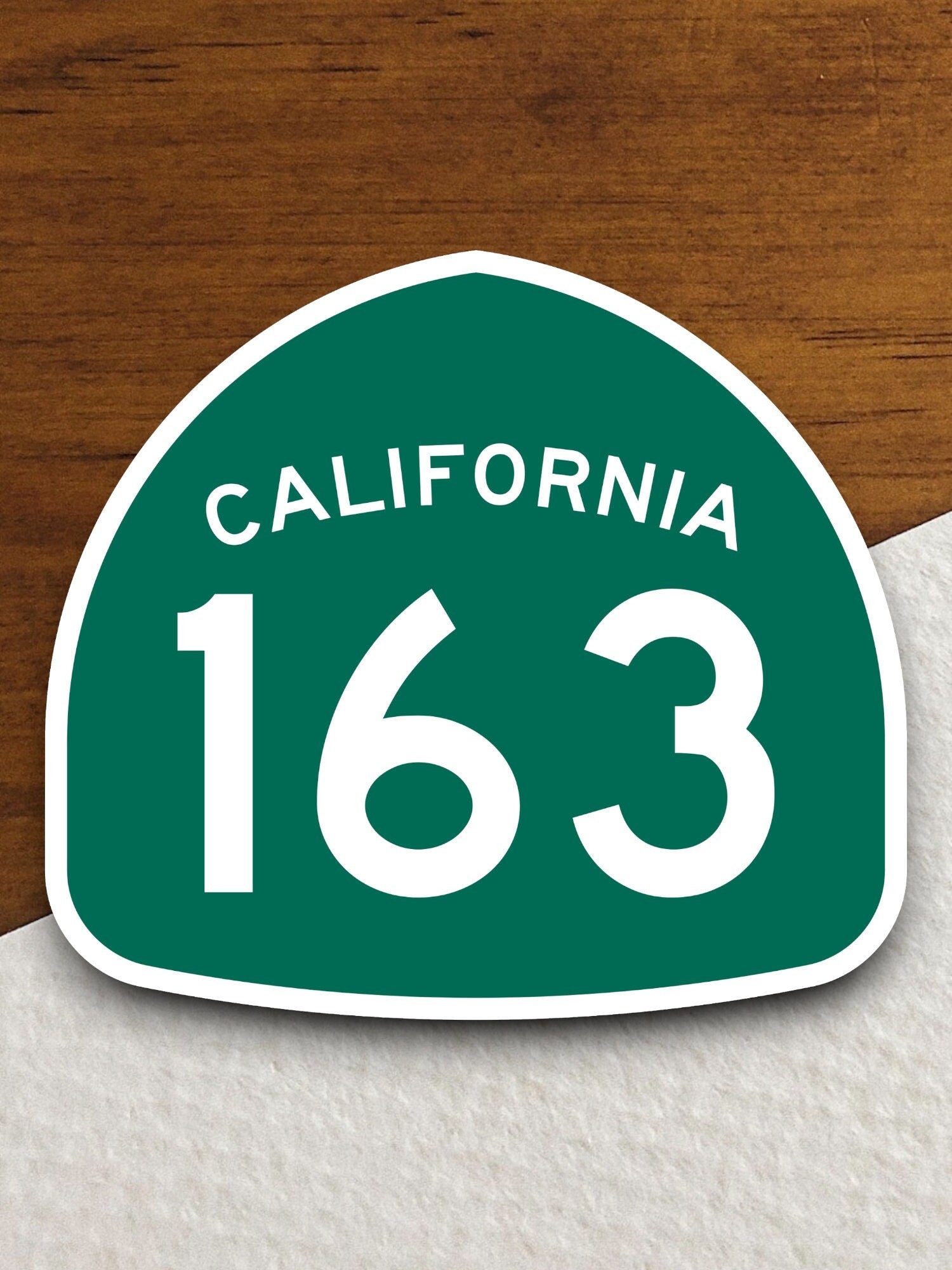 California state route 163 road sign sticker, road trip sticker, highway sign, room decor, travel sticker