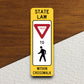 In-street yield to pedestrian crossing  road sign stickers, Room Décor Traffic Sticker, Road Sign Decoration Road Work Signs, Building Signs