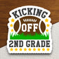 Kicking off 2nd Grade Sticker, Teacher Sticker, Education Sticker, School Sticker, Cute Sticker, Room Decor