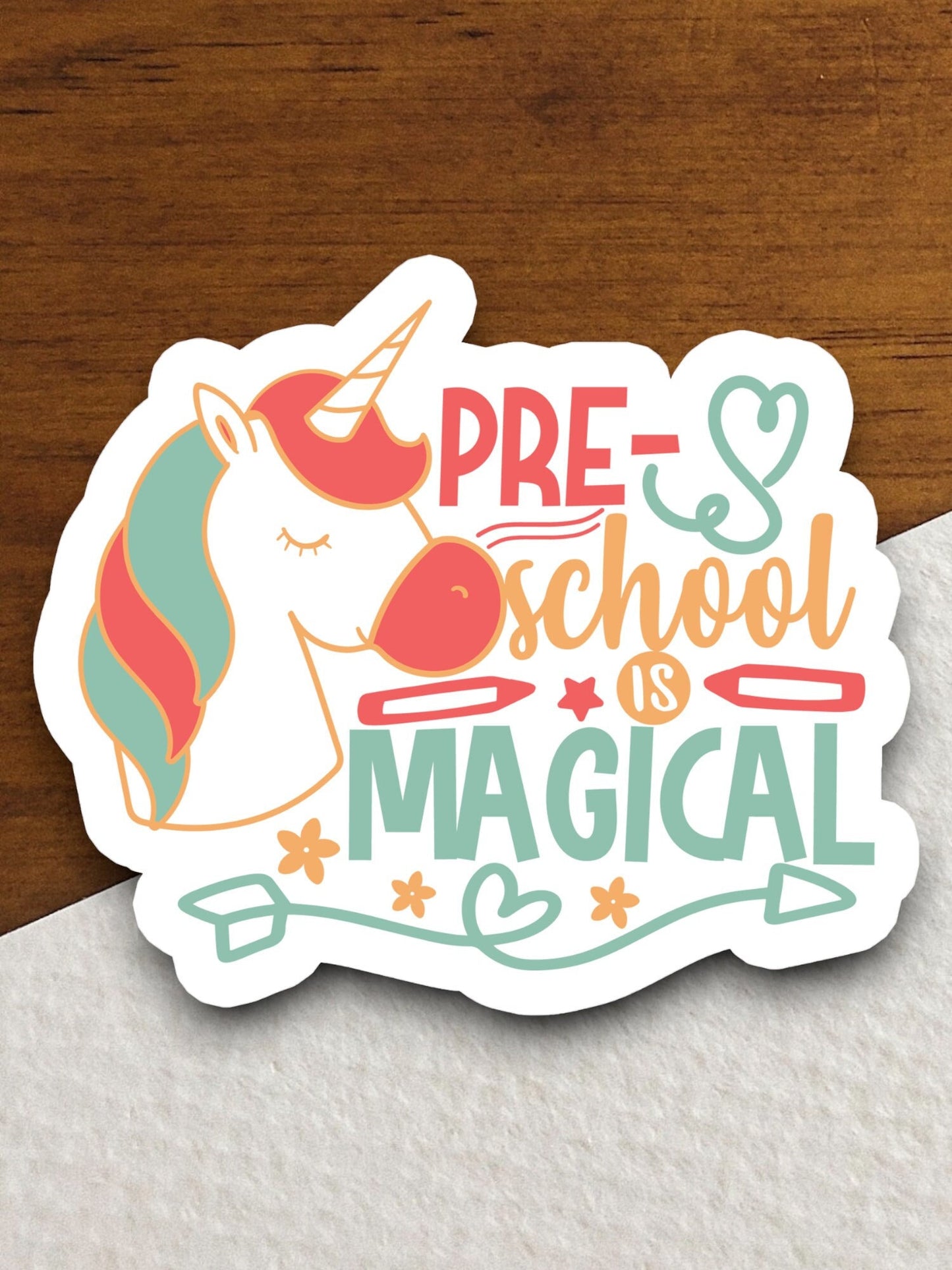 Pre-School is Magical Sticker, Teacher Sticker, Education Sticker, School Sticker, Cute Sticker, Preschool Sticker, Back to School