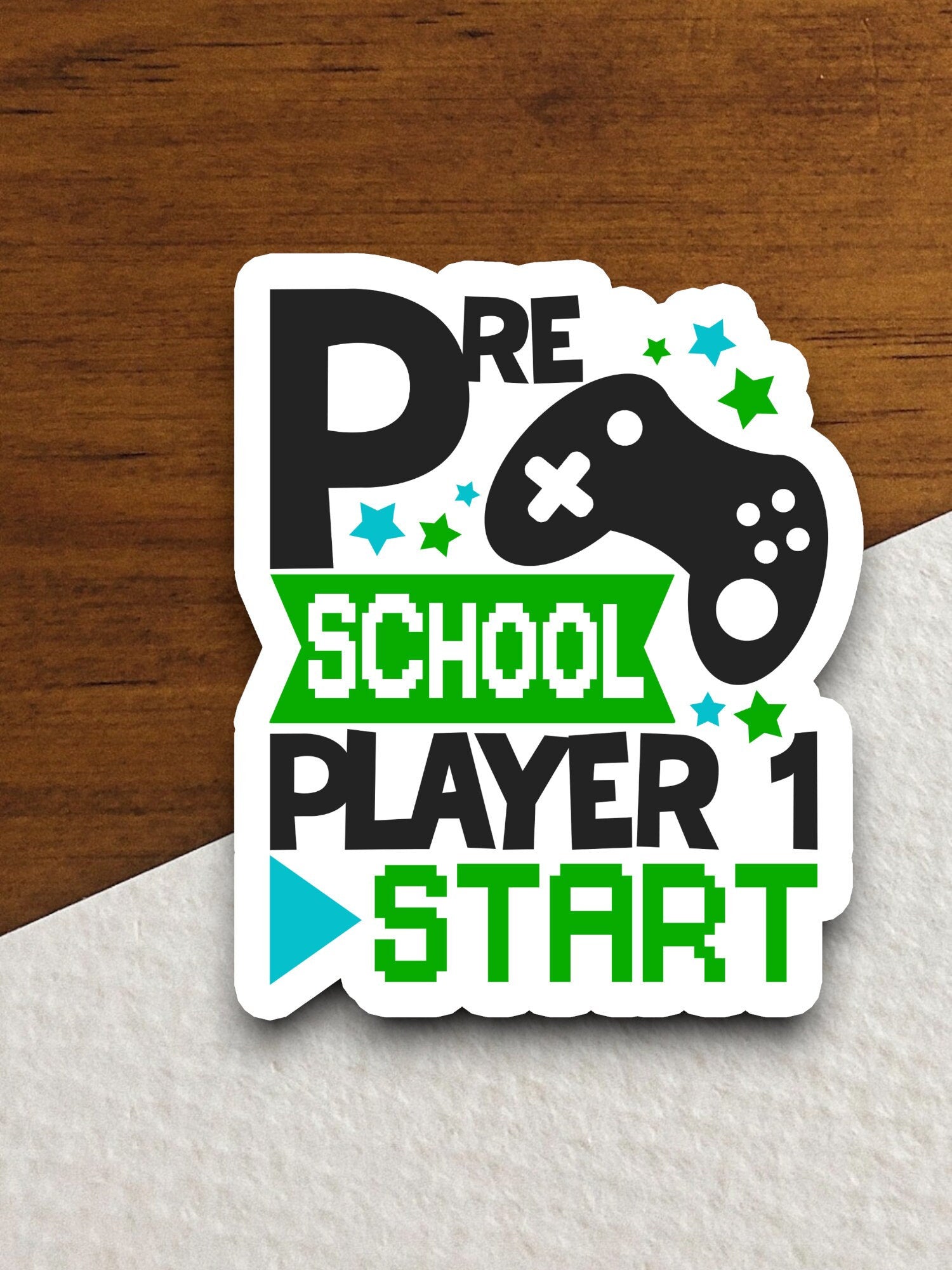 Pre-school Player 1 Start Sticker, Teacher Sticker, Education Sticker, School Sticker, Cute Sticker, Preschool Sticker, Back to School