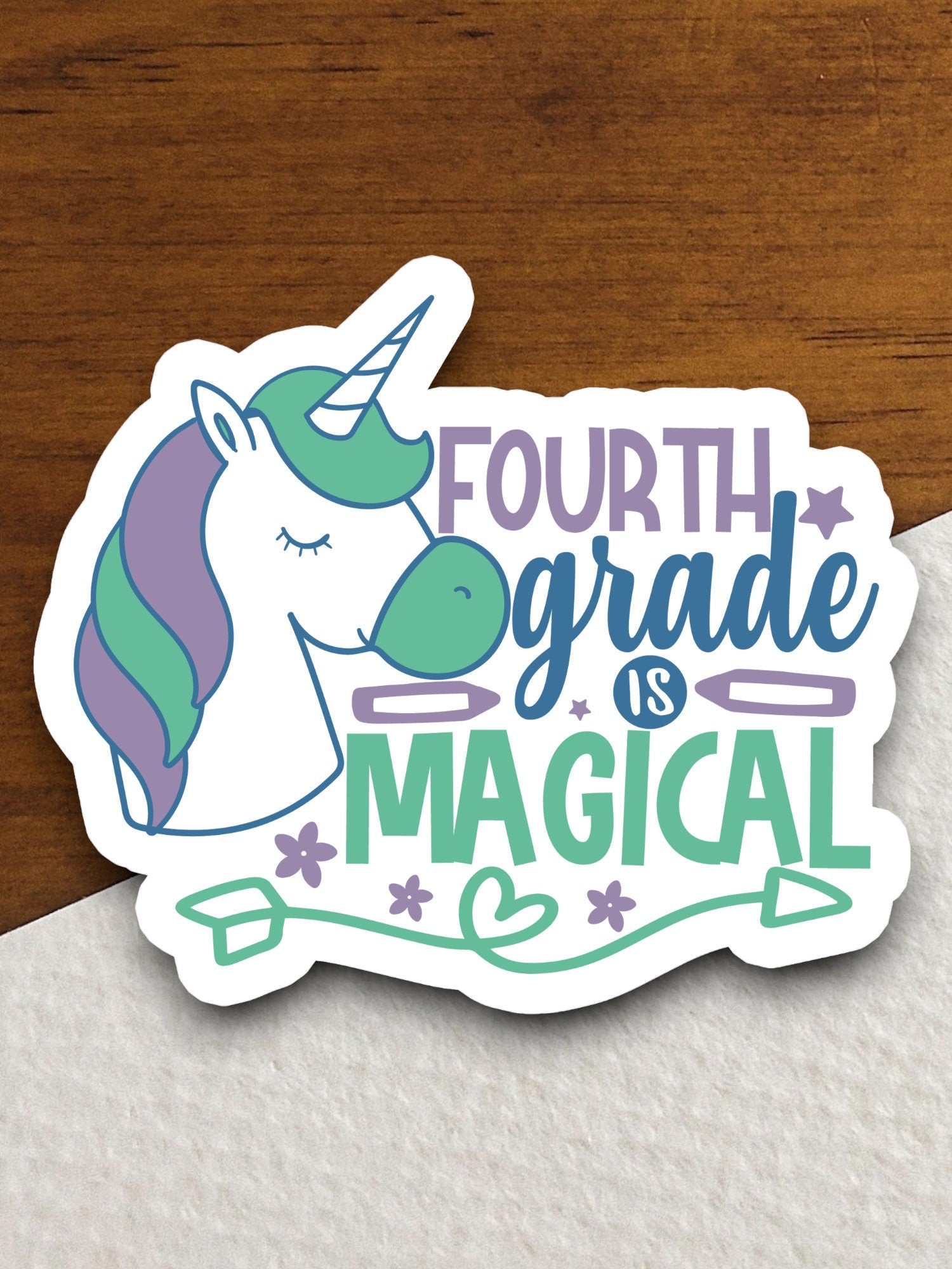 Fourth Grade is Magical Sticker, Teacher Sticker, Education Sticker, School Sticker, Cute Sticker, Room Decor