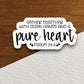 Together with clean hands and a pure heart sticker, Religious Sticker, Faith Sticker, Worship Sticker, Christian Sticker, Scripture Sticker