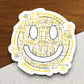 Electric smiley happy face sticker, funny stickers, laptop stickers, water bottle sticker, sticker with sayings