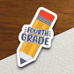 Fourth Grade Sticker, Teacher Sticker, Education Sticker, School Sticker, Cute Sticker, Room Decor,  Back to School