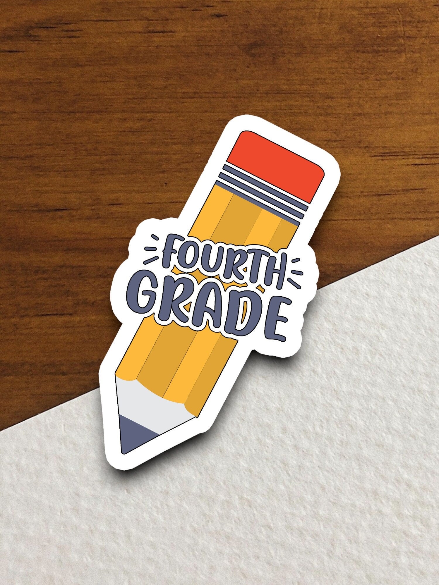 Fourth Grade Sticker, Teacher Sticker, Education Sticker, School Sticker, Cute Sticker, Room Decor,  Back to School