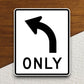 Left turn only  road sign stickers, Room Decor, Traffic Sticker, Road Sign Decoration, Road Work Signs, Traffic Sign