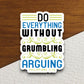 Do everything without grumbling or arguing sticker, Religious Sticker, Faith Sticker, Worship Sticker, Christian Sticker, Scripture Sticker