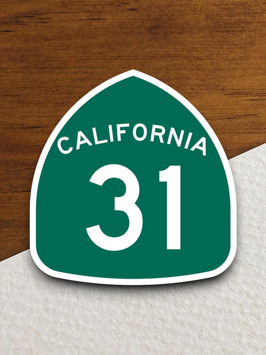 California state route 31 road sign sticker, road trip sticker, highway sign, room decor, travel sticker