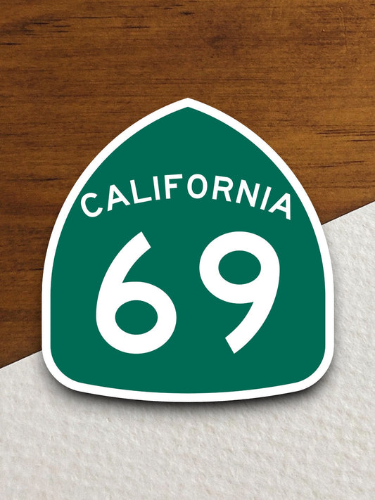 California state route 69 road sign sticker, road trip sticker, highway sign, room decor, travel sticker