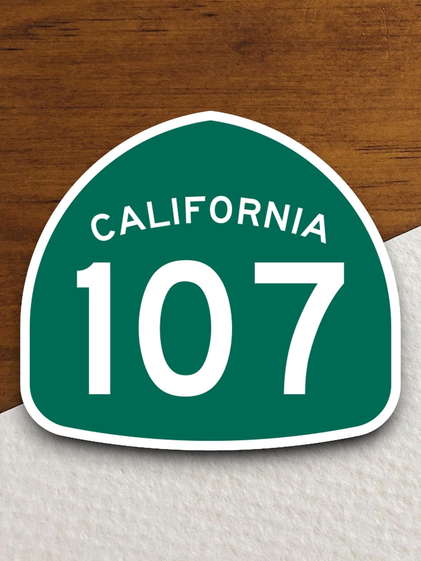 California state route 107 road sign sticker, road trip sticker, highway sign, room decor, travel sticker