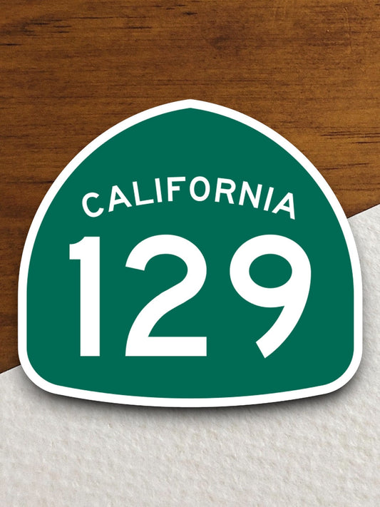 California state route 129 road sign sticker, road trip sticker, highway sign, room decor, travel sticker