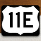 United States route 11e road sign sticker, road trip sticker, highway sign, room decor, travel sticker