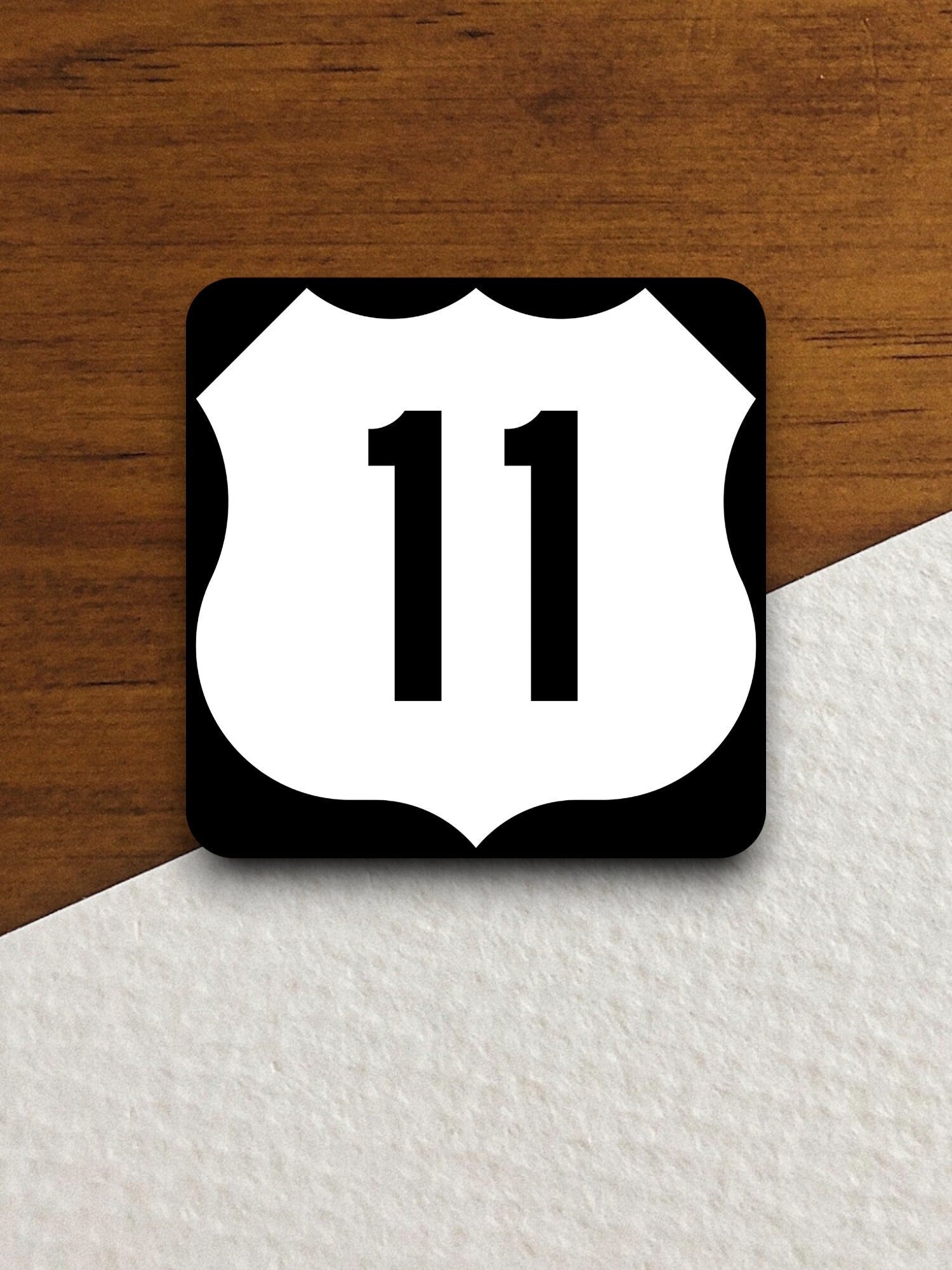 United States route 11 road sign sticker, road trip sticker, highway sign, room decor, travel sticker