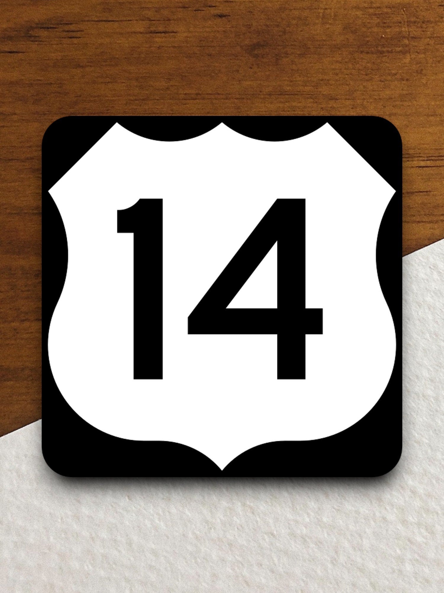 United States route 14 travel, road trip sticker, highway sign, room decor, travel sticker