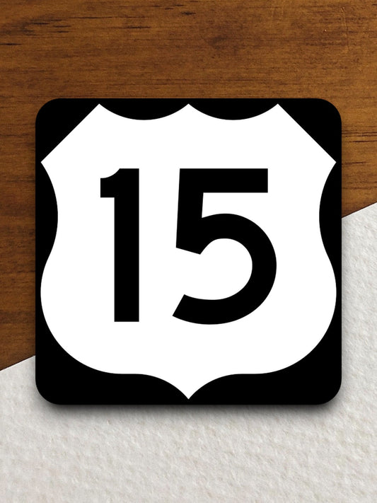 United States route 15 road sign sticker, road trip sticker, highway sign, room decor, travel sticker