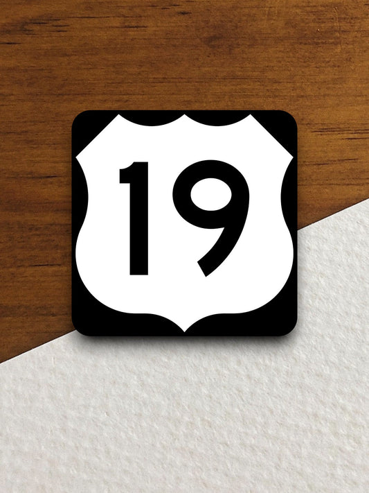 United States route 19 road sign sticker, road trip sticker, highway sign, room decor, travel sticker