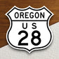 United States route 28 oregon road sign sticker, road trip sticker, highway sign, room decor, travel sticker