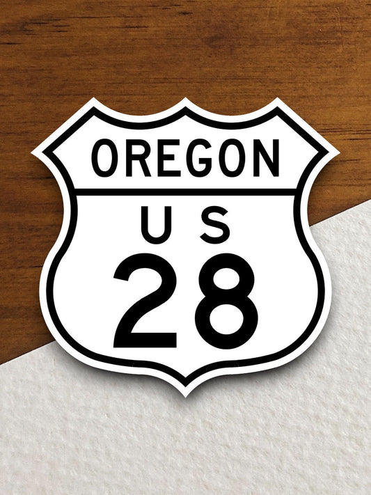 United States route 28 oregon road sign sticker, road trip sticker, highway sign, room decor, travel sticker