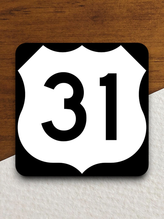 United States route 31 road sign sticker, road trip sticker, highway sign, room decor, travel sticker