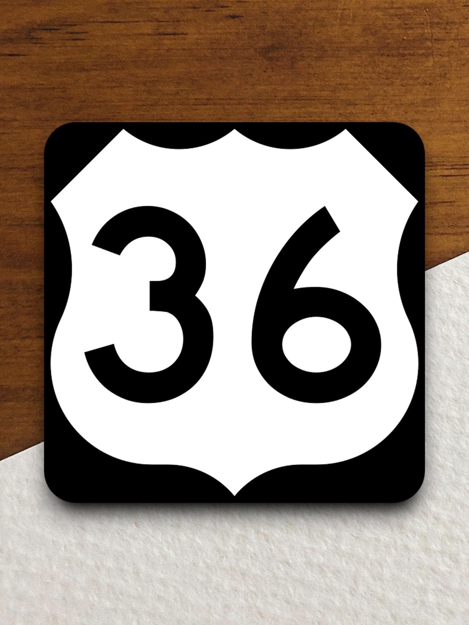 United States route 36 road sign sticker, road trip sticker, highway sign, room decor, travel sticker