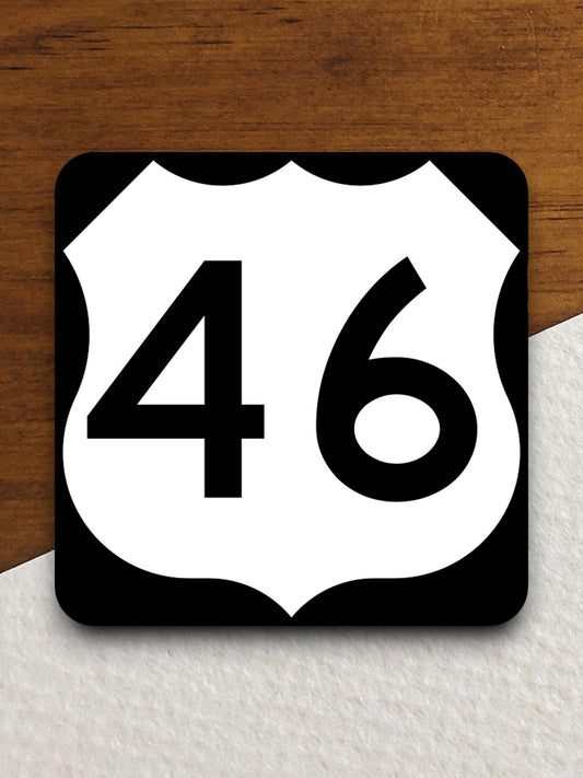 United States route 46 road sign sticker, road trip sticker, highway sign, room decor, travel sticker