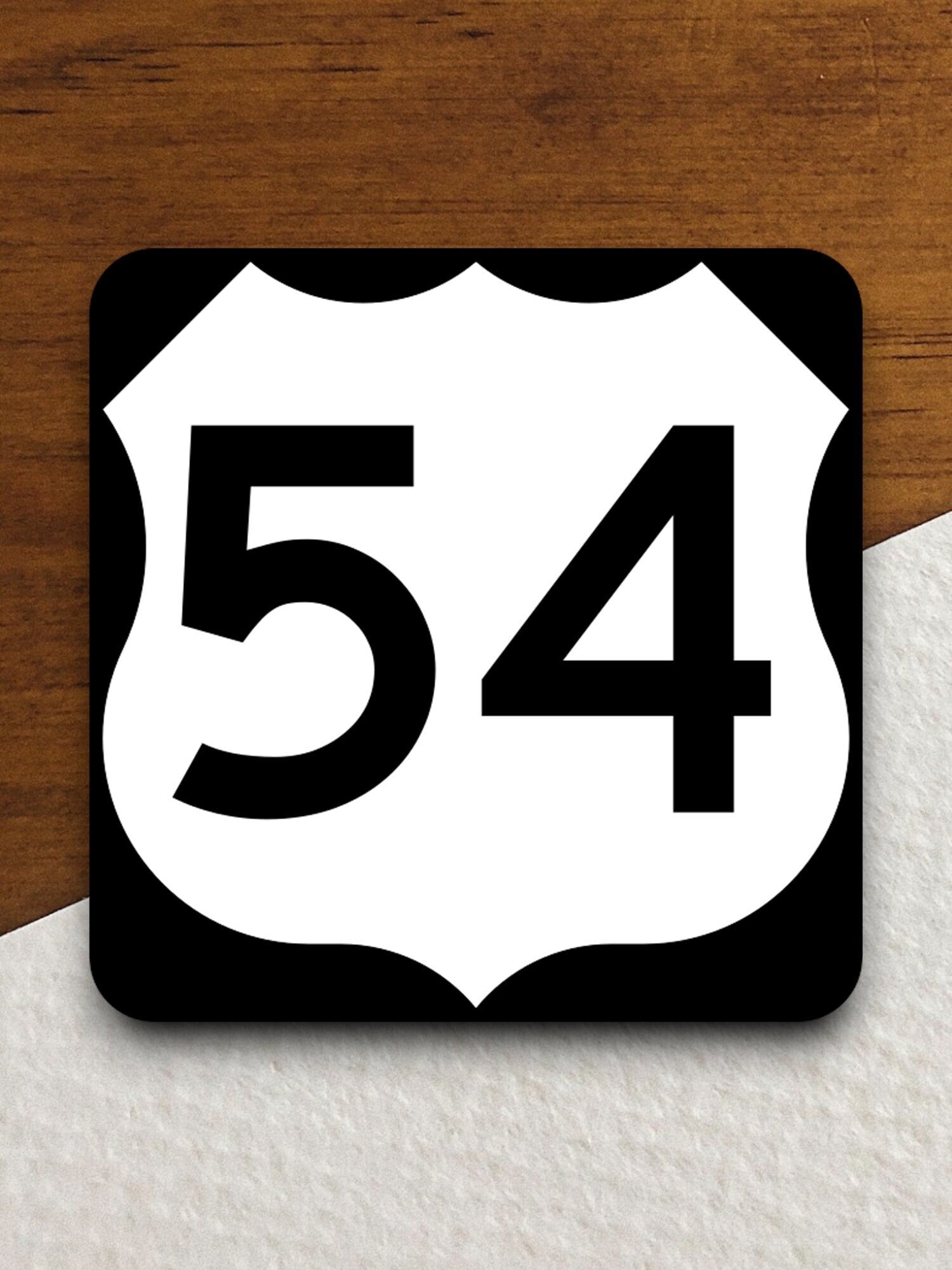 United States route 54 road sign sticker, road trip sticker, highway sign, room decor, travel sticker