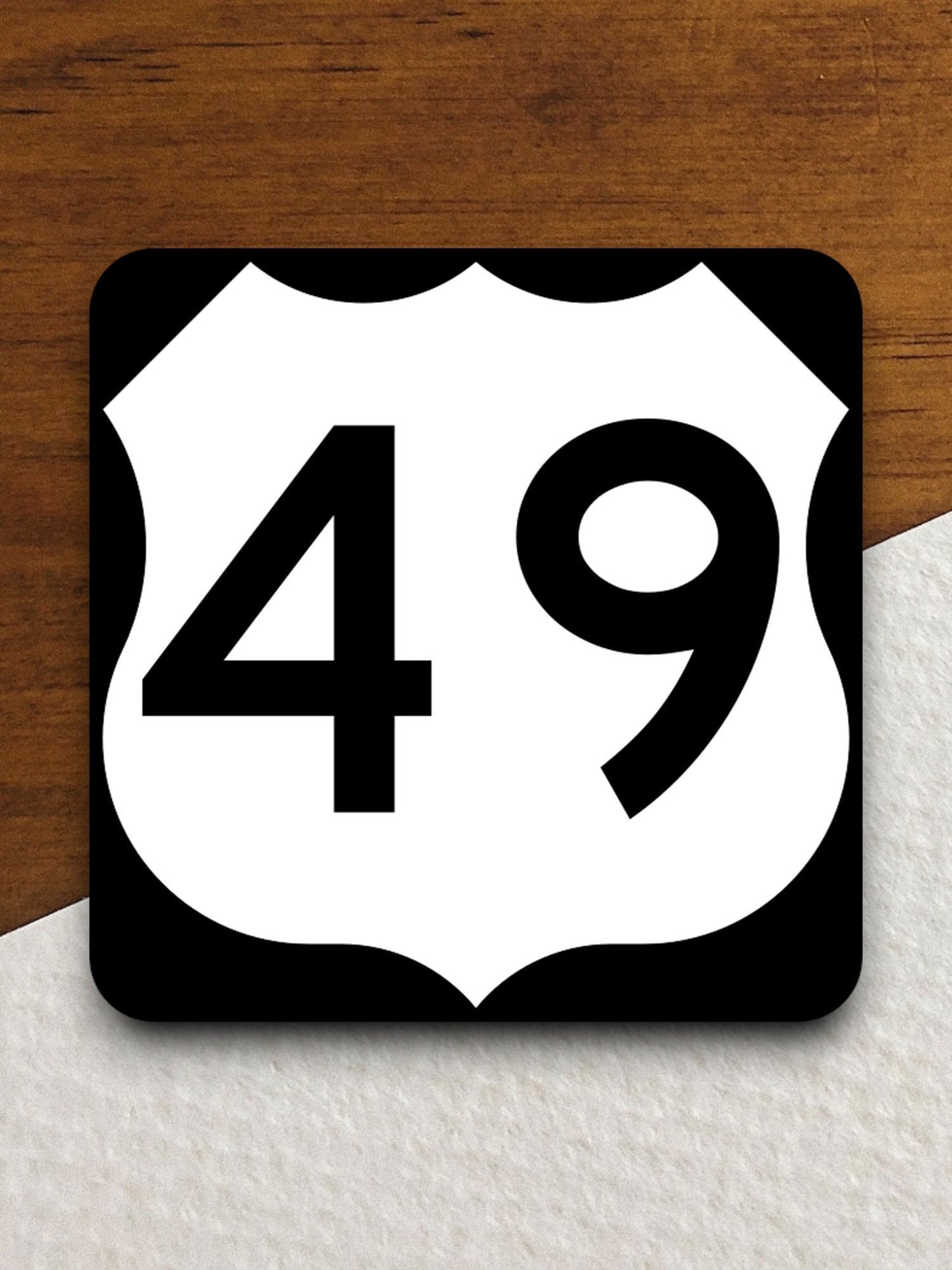 United States route 49 road sign sticker, road trip sticker, highway sign, room decor, travel sticker