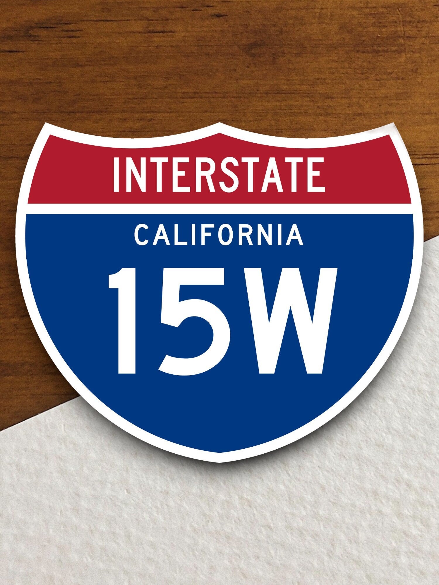 Interstate route  15w california sticker, California sticker, Interstate Highway Sign Expressway Stickers, Highway Sign Road Trip Sticker