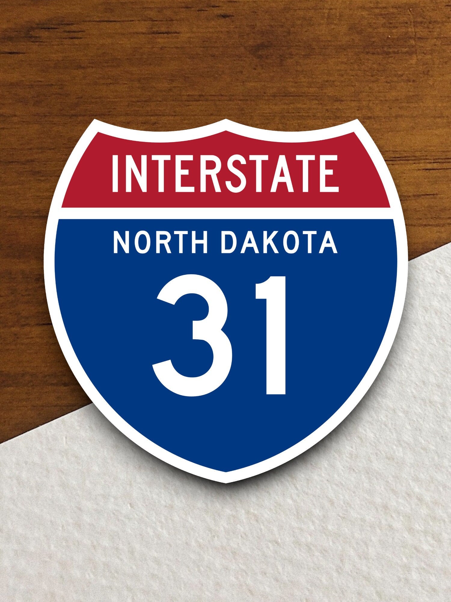 Interstate route  31 north dakota sticker, Interstate Highway Sign Expressway Stickers, Highway Sign Road Trip Sticker, Room Décor