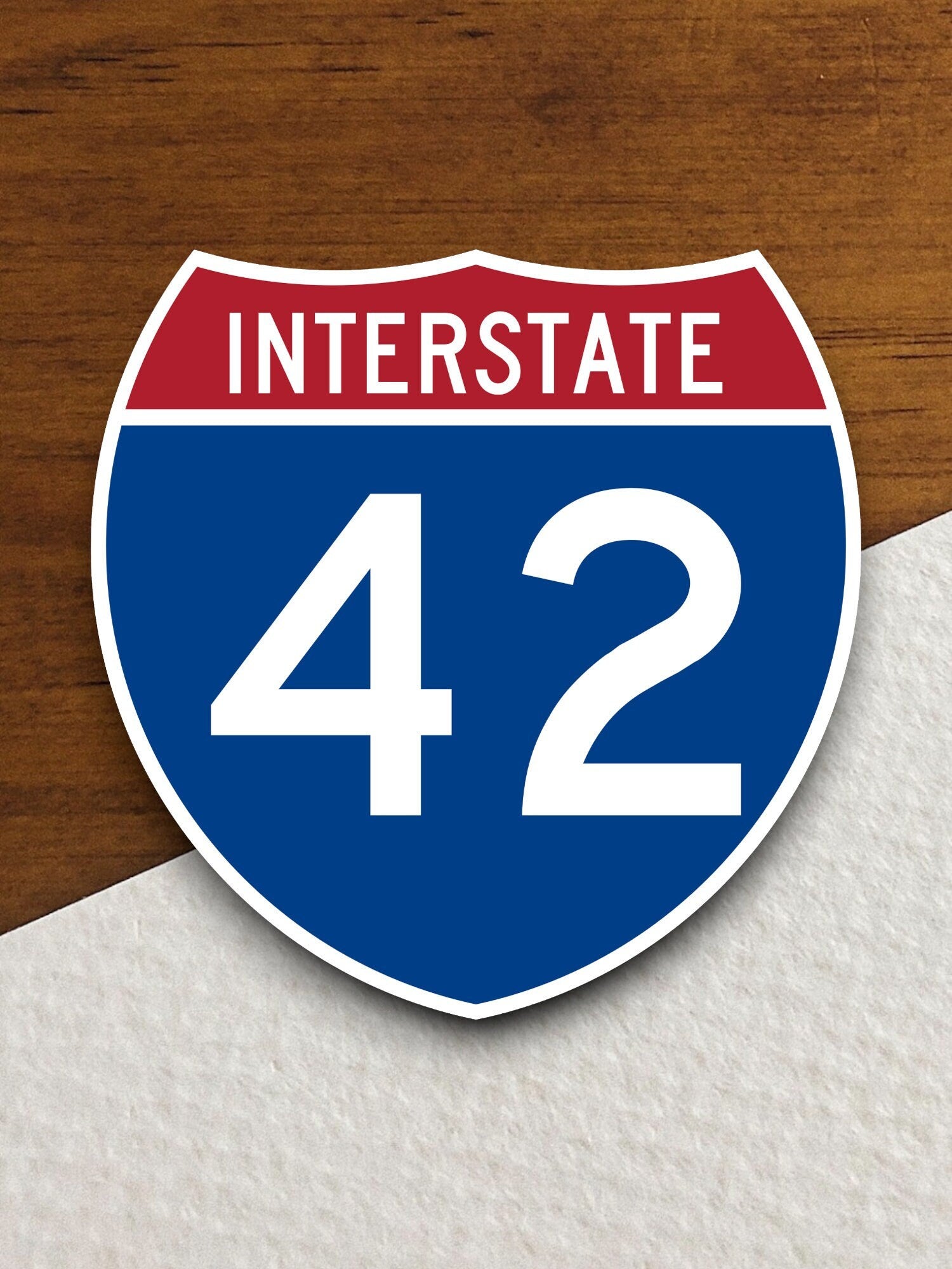 Interstate route  42 sticker, Interstate Highway Sign Expressway Stickers, Highway Sign Road Trip Sticker, Room Décor